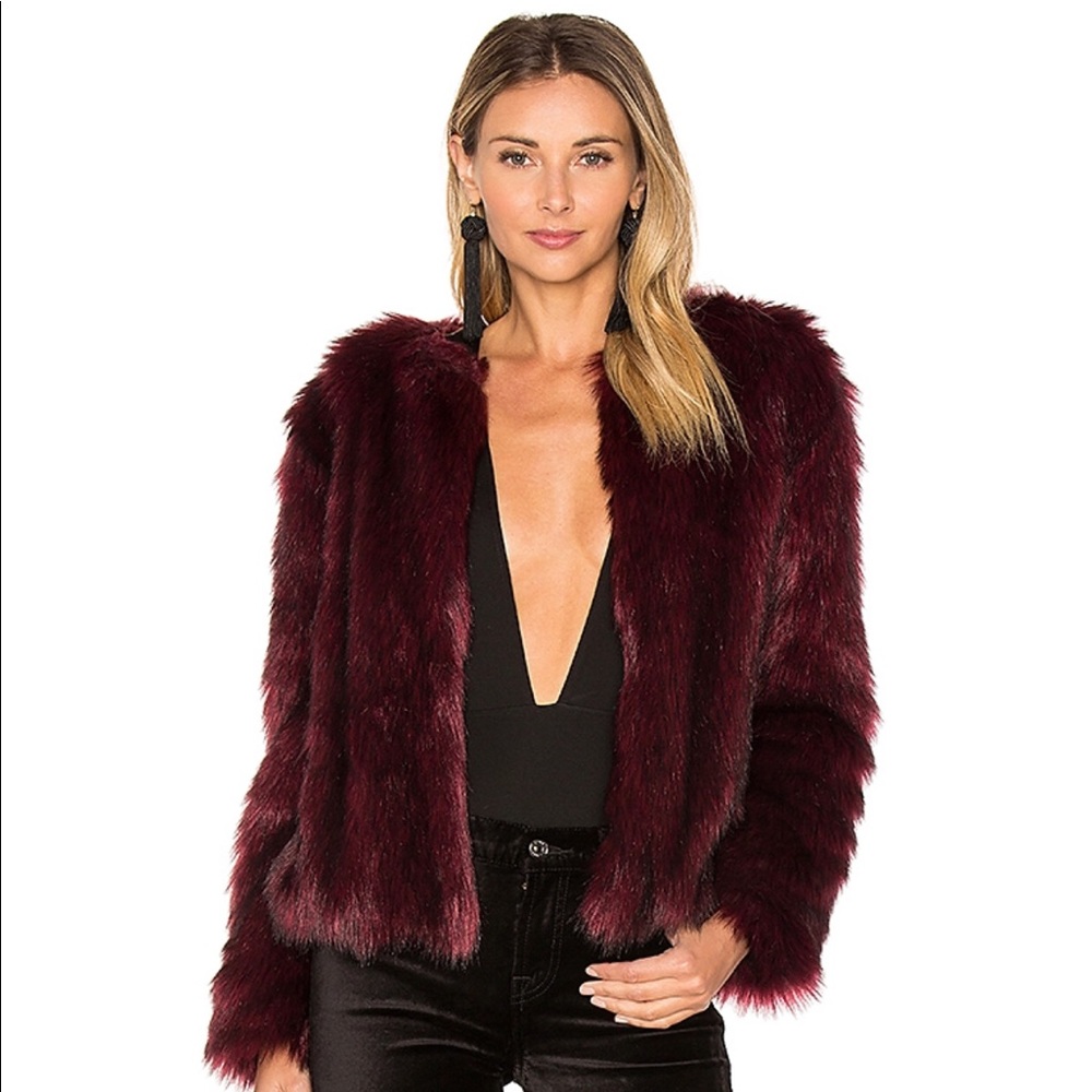 Revolve Cupcakes and cashmere Snyder fur jacket
